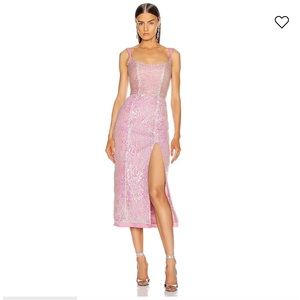 Rare Markarian Ginevra Dress Sequin Holographic Midi Dress $2495